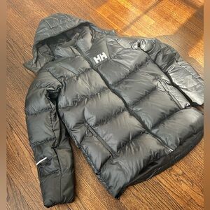 Helly Hansen Charcoal Puffer Jacket. Size Youth 16.